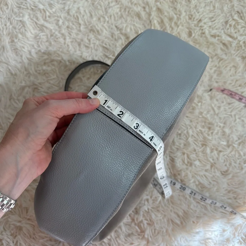 COCCINELLE Leather hobo CAMOSCIO LUNAR suede grey blue crossbody butter soft